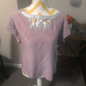 Petticoat Alley size small lavender/silver shirt